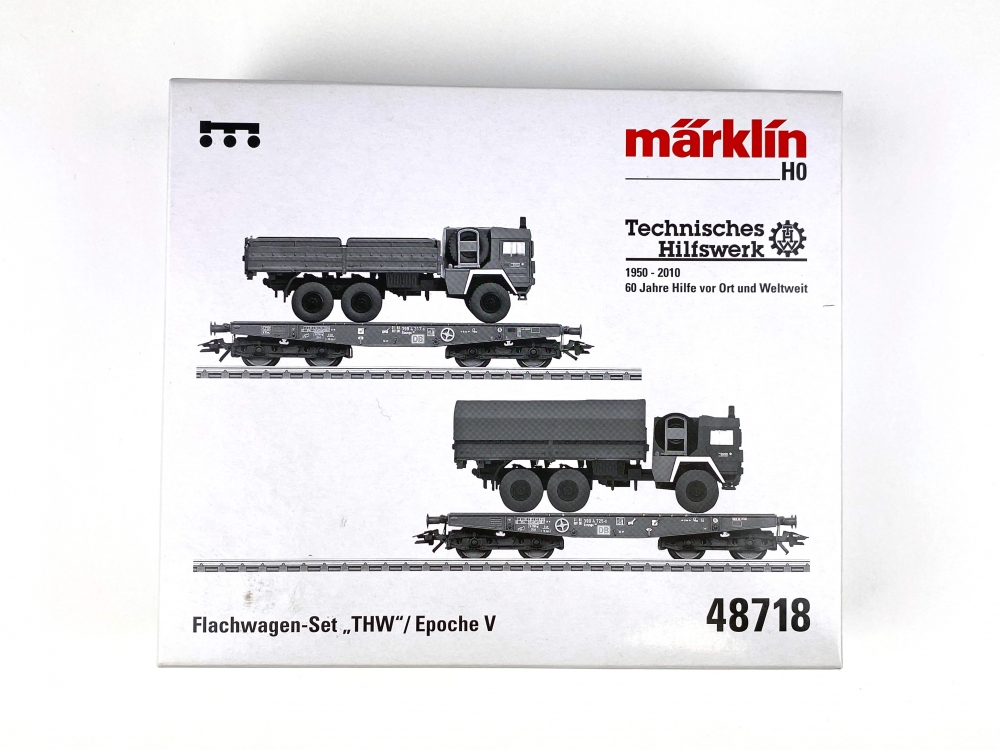 H0 AC MÄRKLIN 48718 - Flachwagen-Set 