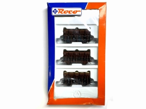 H0-DC-ROCO-44074---3-tlg-Schotterwagen-Set---DB
