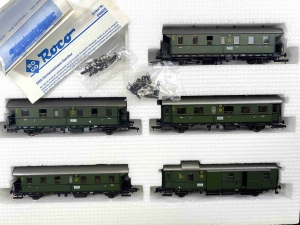 H0-DC-ROCO-04062-S---5er-Set-Donnerbchsen---DRG---Ep-II