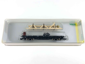 N-MINITRIX-15928---Plattformwagen-mit-Ladegut-Schiffsschraube---DB---Ep-III