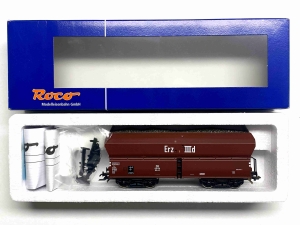 H0-DC-ROCO-67707---Selbstentladewagen---Erz-IIId---DB---Ep-III