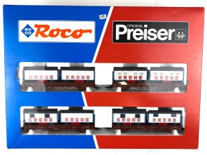 H0-DC-ROCO-44008---4-tlg-Wagenset-Zirkus-Krone---DB