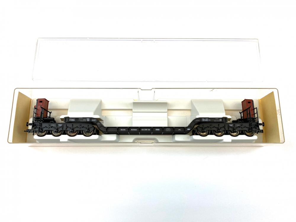Bild 1 von H0 DC FLEISCHMANN 5296 K - 8-achsiger Tiefladewagen - Sst - DRG - Ep. II