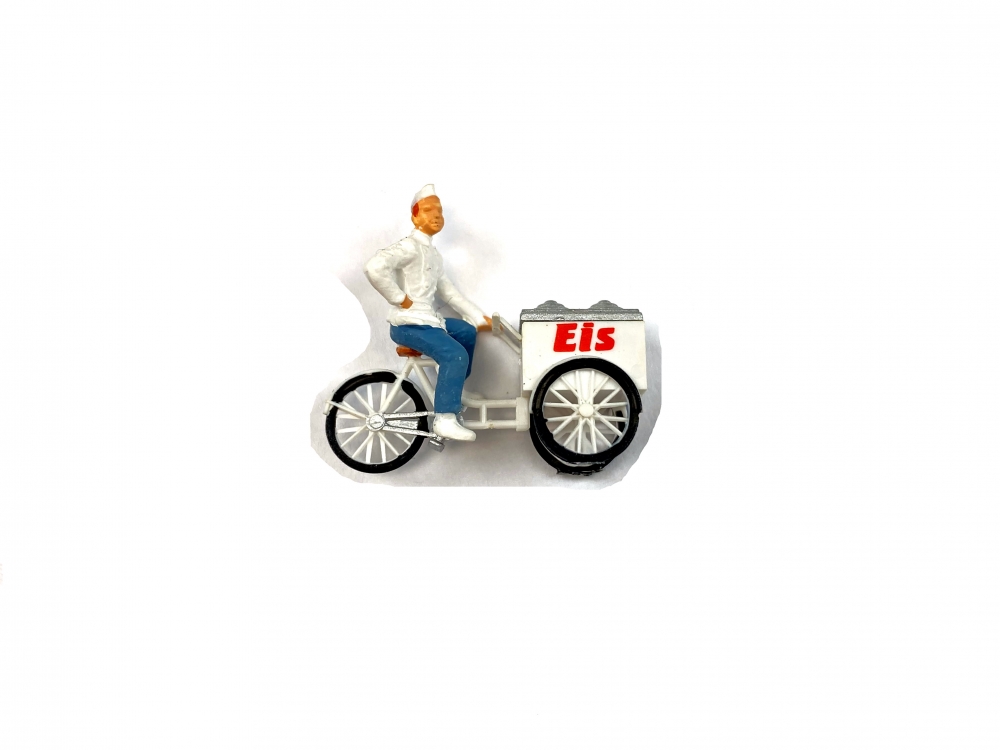 Bild 1 von H0 PREISER 28075 - Figuren - Eisverkäufer auf Fahrrad