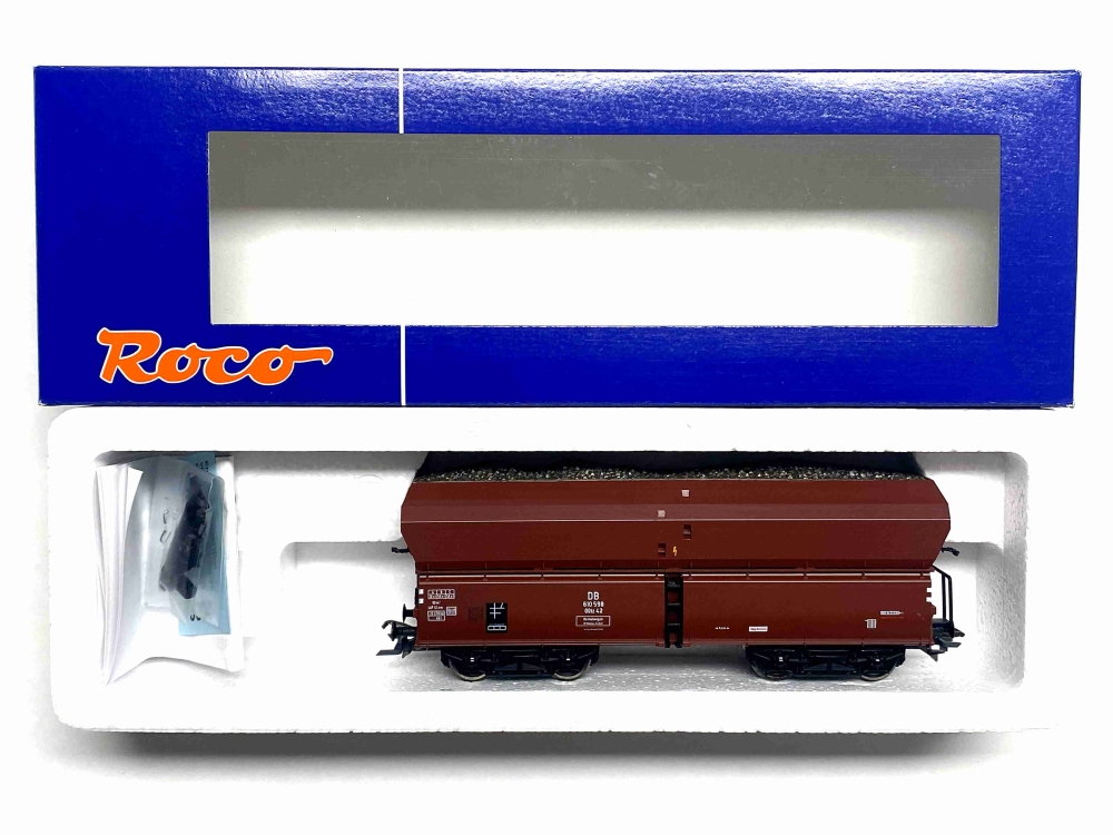 Bild 1 von H0 DC ROCO 67711 - Selbstentladewagen - Erz IIId - DB - Ep. III