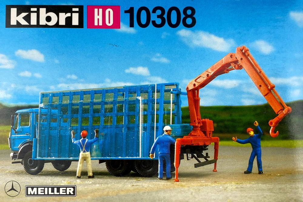 Bild 1 von H0 KIBRI 10308 - Glastransporter DB mit Ladekran und kleinem Bock