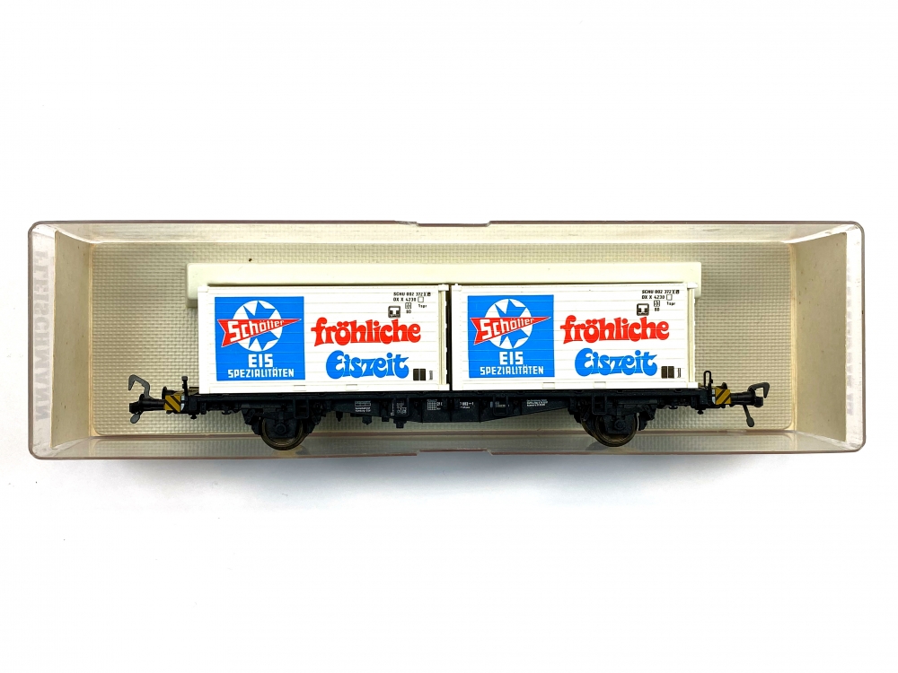 Bild 1 von H0 DC FLEISCHMANN 5236 - Container-Tragwagen 