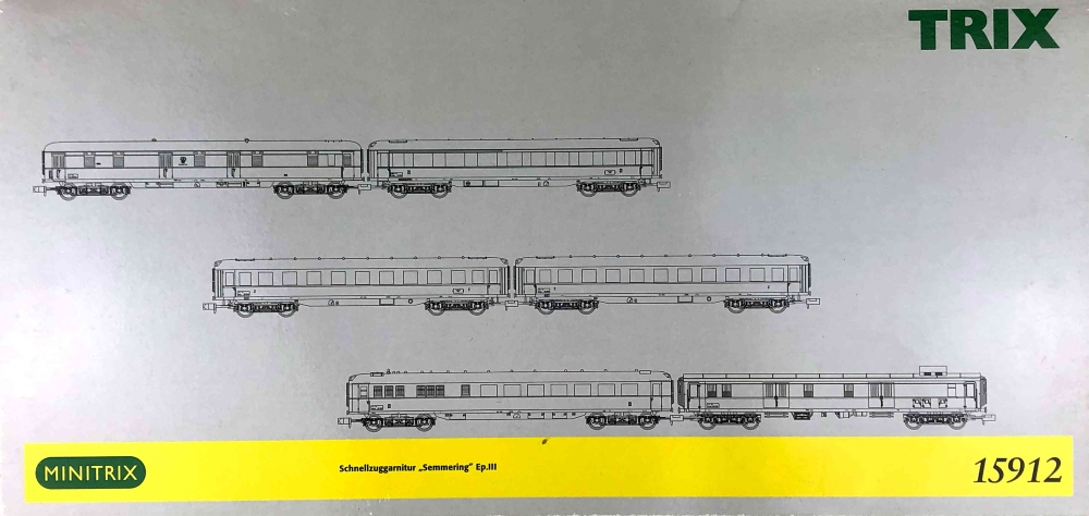 Bild 1 von N MINITRIX 15912 - 6-tlg. Wagen-Set Schnellzuggarnitur 