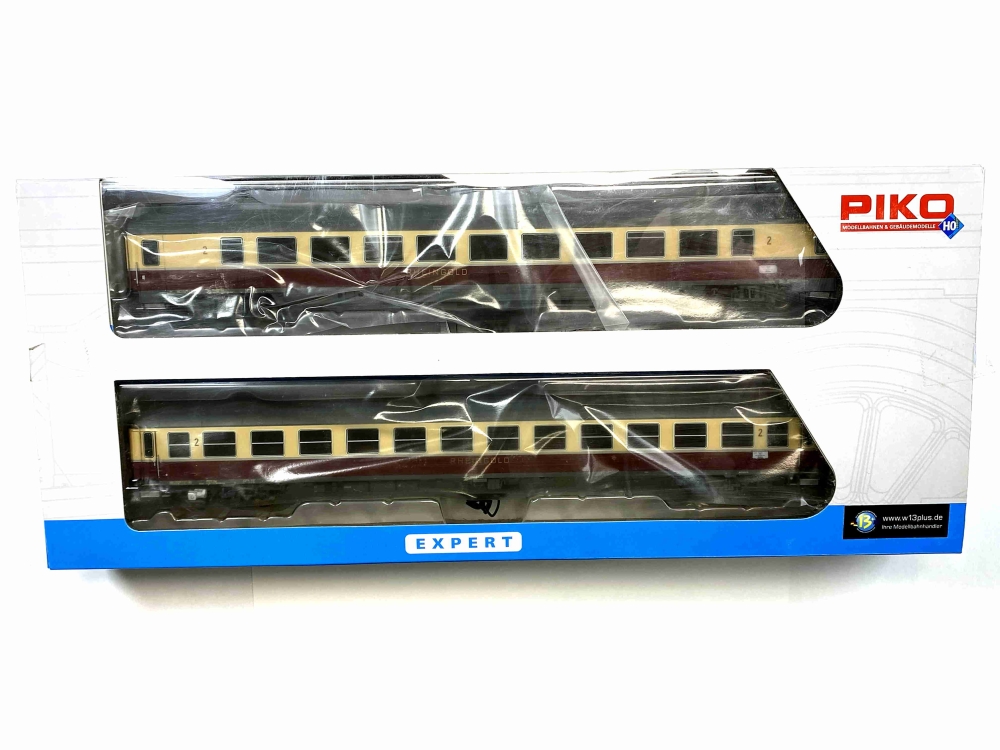 Bild 1 von H0 DC PIKO 73028 - 2-tlg. Wagen-Set Rheingold - DB - Ep. III