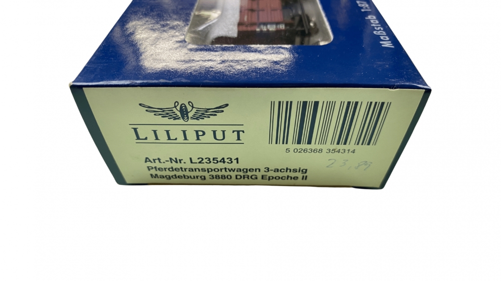 Bild 1 von H0 DC LILIPUT L235431 - Pferdetransportwagen - DRG - Ep. II