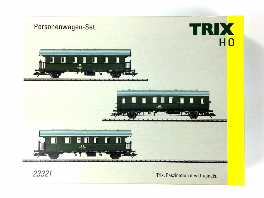 Bild 1 von H0 DC TRIX 23321 - Personenwagen-Set der DR (DDR) - Ep. IV