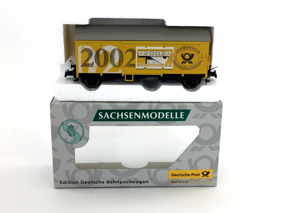 Bild 1 von H0 DC SACHSENMODELLE 78795 - Bahnpostwagen Güterwagen - POST Jahreswagen 2002