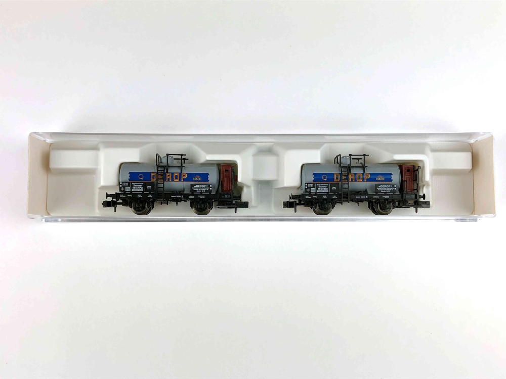 Bild 1 von N FLEISCHMANN 843701 - Wagen-Set 2 Stk. Kesselwagen DEROP - DRG - Ep. II