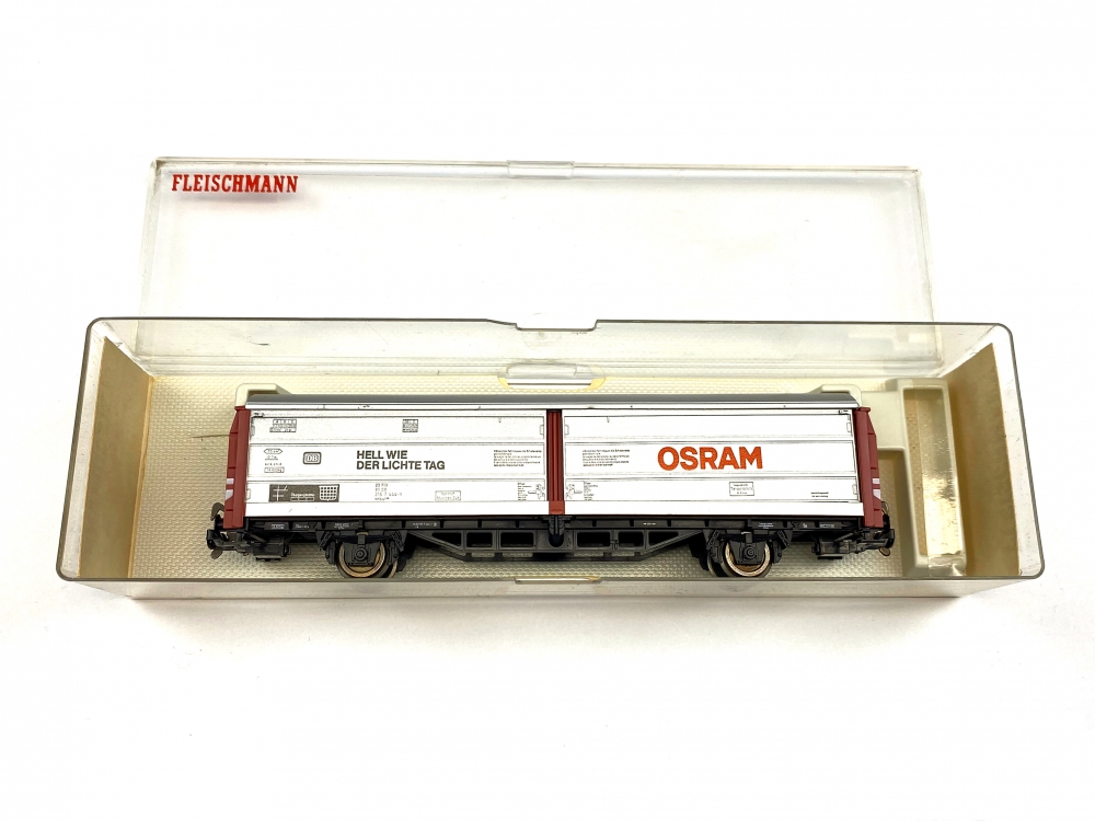 Bild 1 von H0 DC FLEISCHMANN 5334 K - gedeckter Schiebewangwagen 