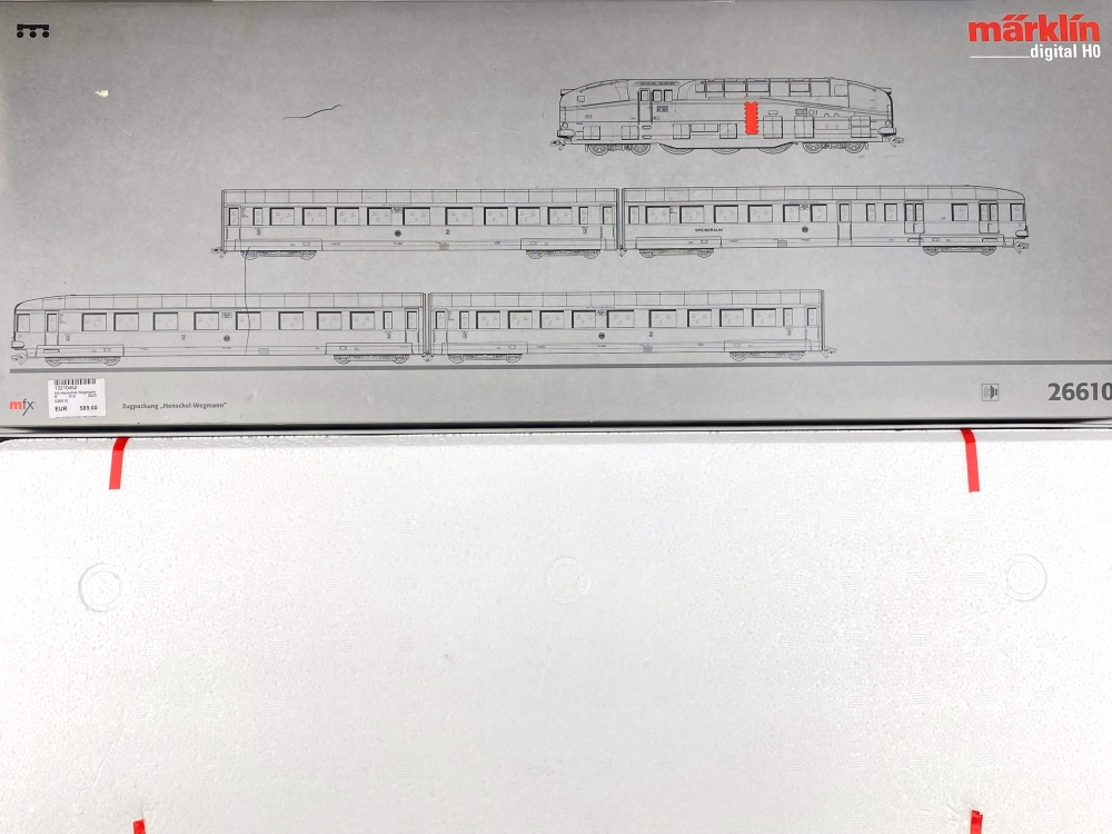 Bild 1 von H0 AC MÄRKLIN 26610 - Zugpackung Henschel-Wegmann Br 61 - DRG - Ep. II - Digital - Sound