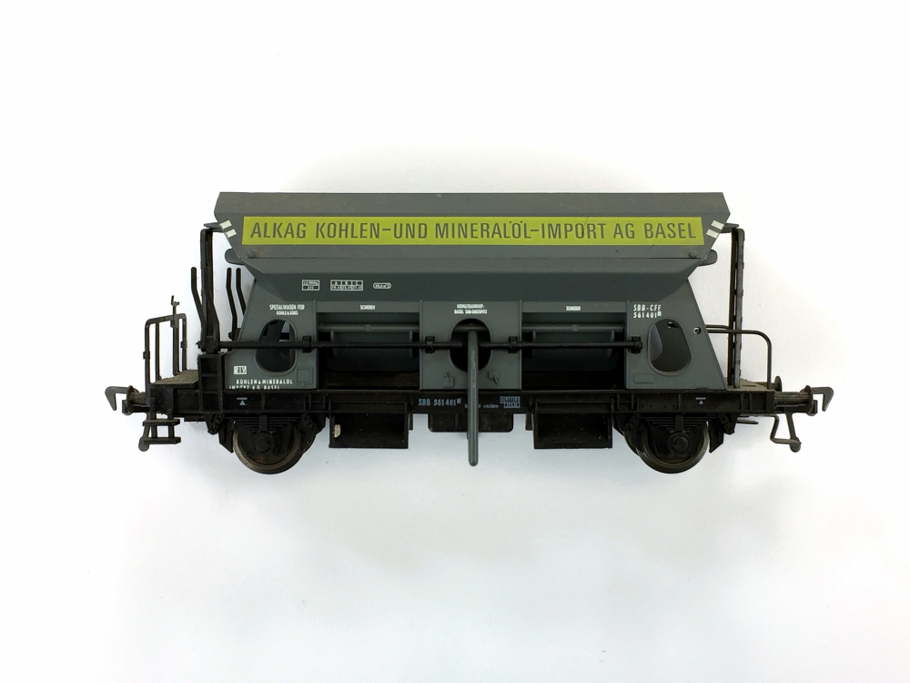 Bild 1 von H0 DC FLEISCHMANN 5511 - Selbstentladewagen "ALKAG Kohlen-und Mineralöl-Import AG BASEL"