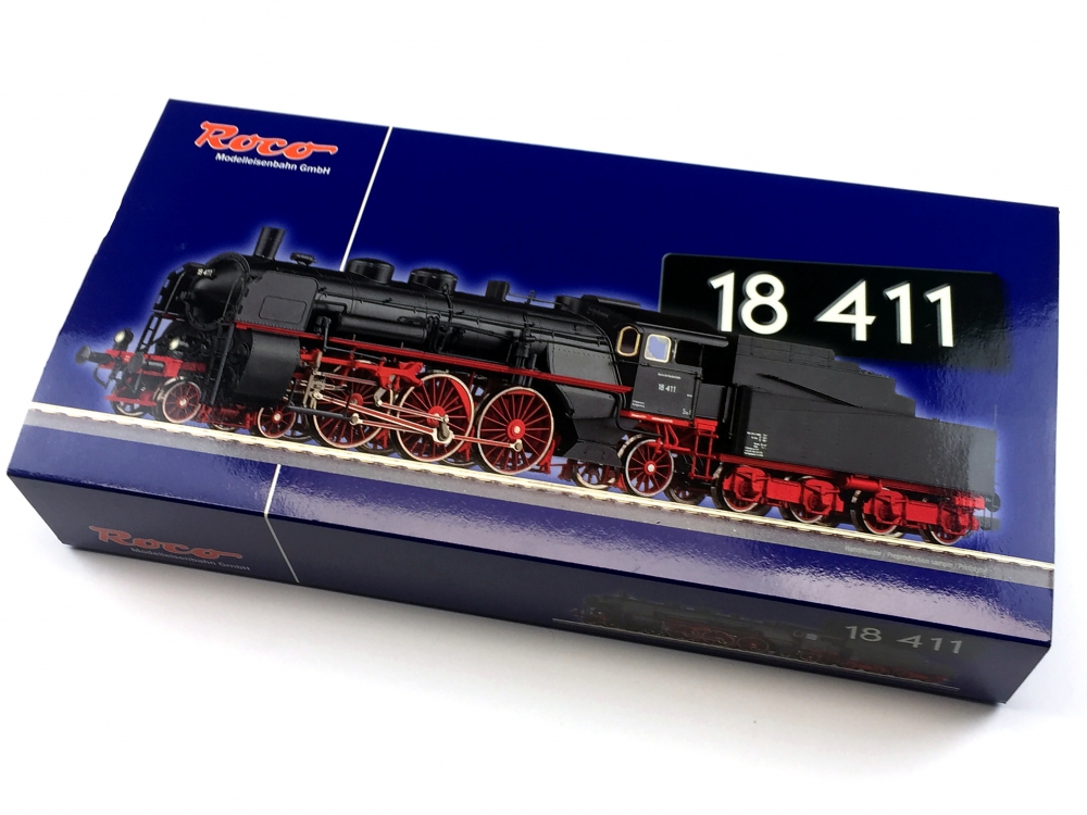 Bild 1 von H0 DC ROCO 63363 - Dampflokomotive BR 18.4 mit Schlepptender - DB - Ep. III - DSS