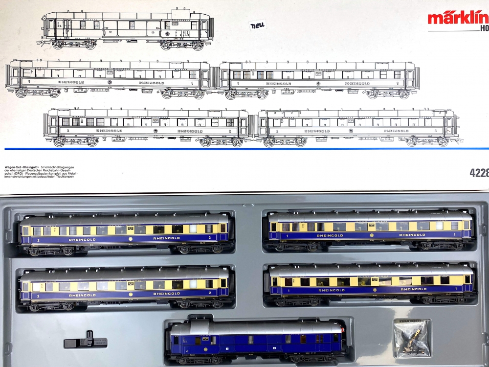 Bild 1 von H0 AC MÄRKLIN 4228 - Wagenset Rheingold - DRG - Ep. II