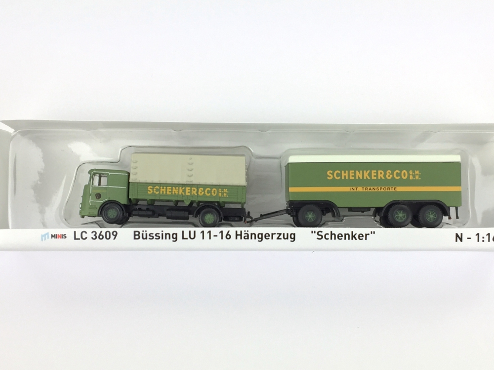 Bild 1 von N LEMKE Minis LC 3609 - Büssing LU 11-16 Hängerzug 