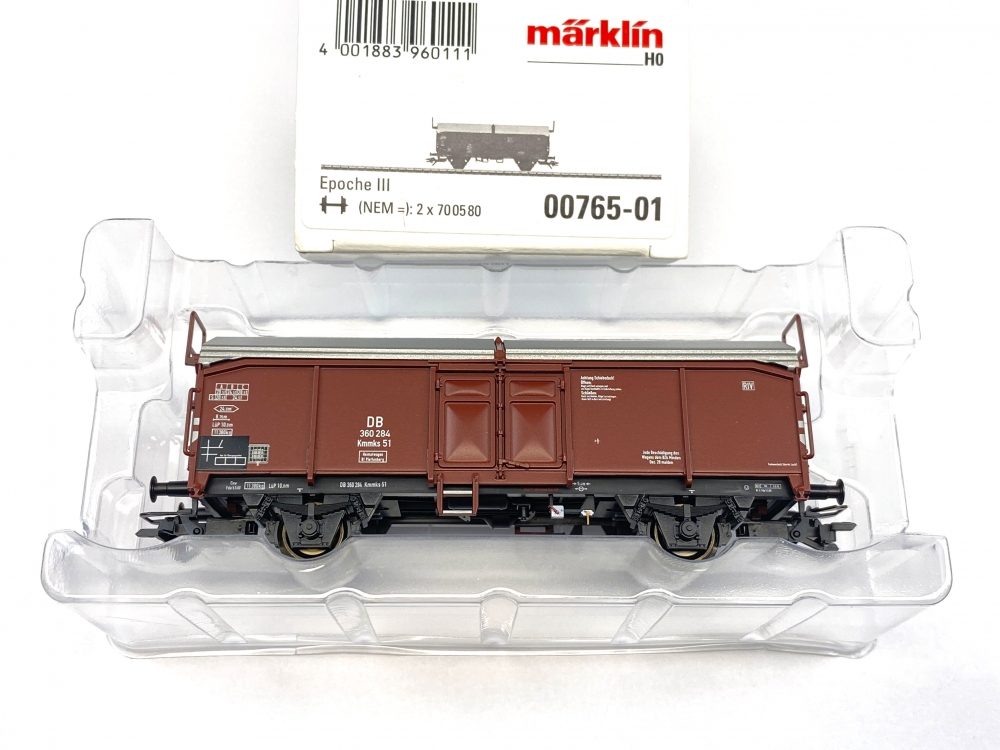 Bild 1 von H0 DC MÄRKLIN 00765-01 - Schiebewandwagen - Kmmks 51 - DB - Ep. III