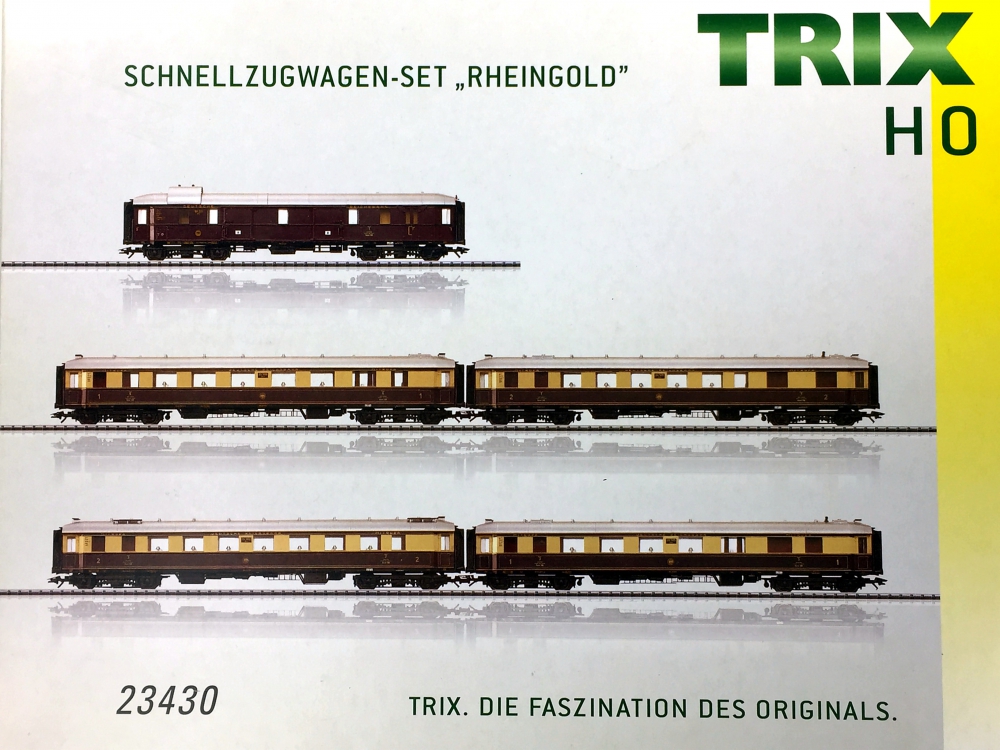 Bild 1 von H0 DC TRIX 23430 - Rheingold Wagen-Set der DRG - Ep. II