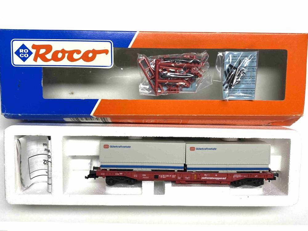 Bild 1 von H0 DC ROCO 46562 - Taschenwagen - Güterkraftverkehr - DB - Ep. V