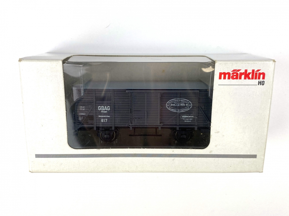 Bild 1 von H0 AC MÄRKLIN 48601 - gedeckter Güterwagen Zollern II der GBAG - Intermodellbau 2001