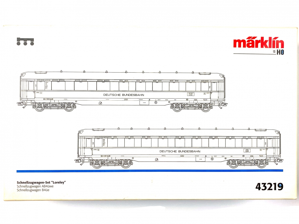 Bild 1 von H0 AC MÄRKLIN 43219 - Schnellzugwagen-Set Loreley - DB - MHI