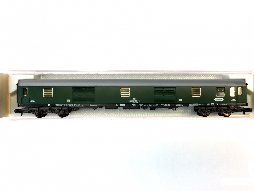 Bild 1 von N FLEISCHMANN piccolo 8100 - Gepäckwagen der DB - Düms 905 - Ep. IV - Beleuchtung