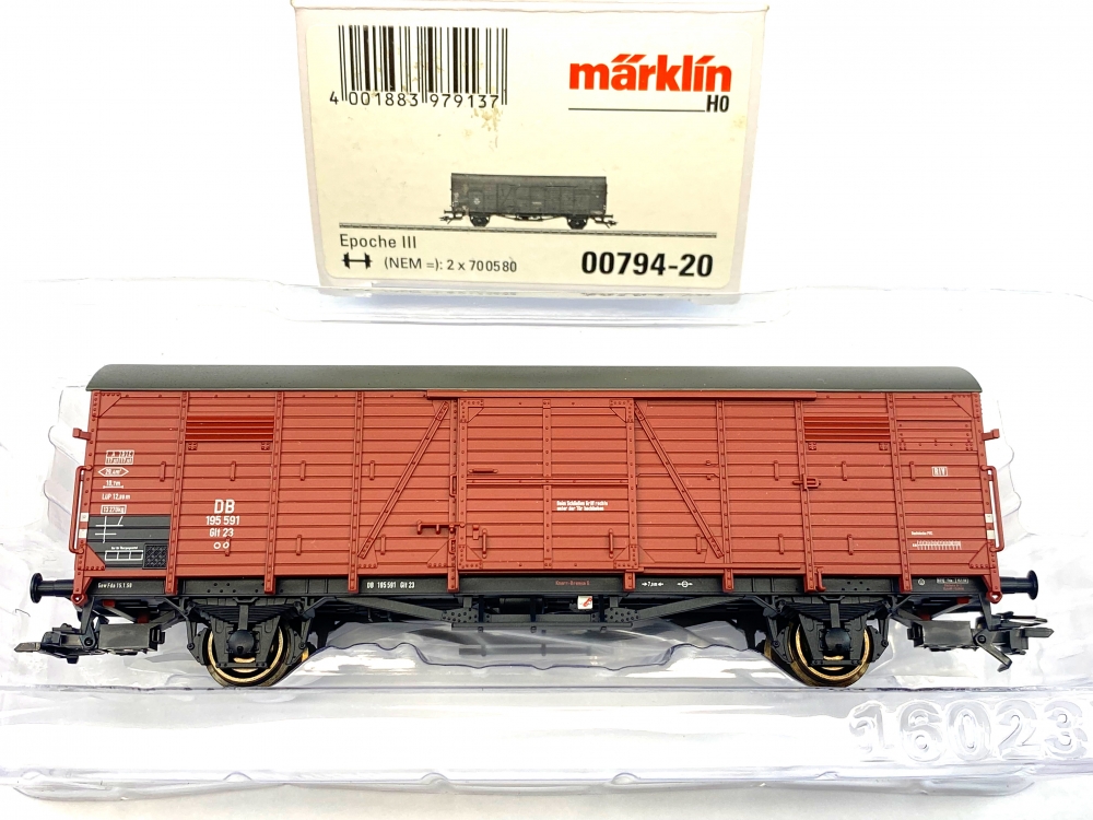 Bild 1 von H0 DC MÄRKLIN 00794-20 - gedeckter Güterwagen - Glt 23 - DB - Ep. III