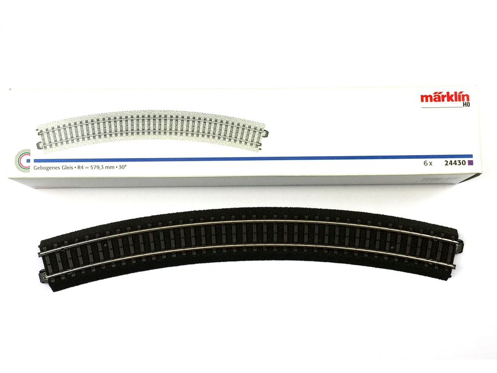 Bild 1 von H0 MÄRKLIN 24430 - C-Gleis Bogen R4, Radius 579,3 mm, 30°
