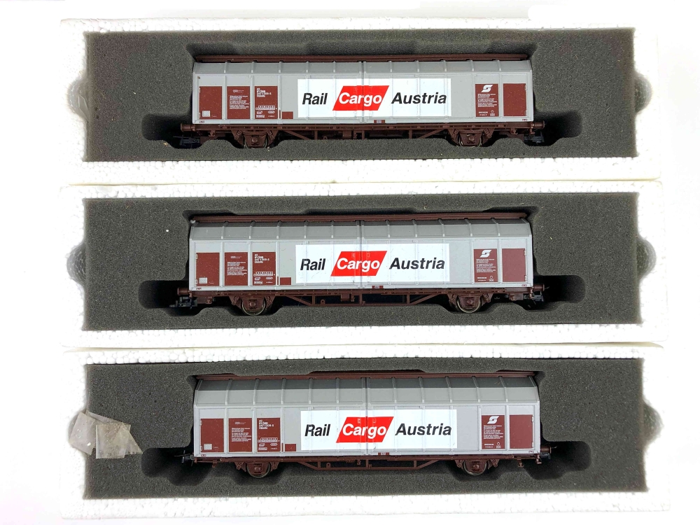 Bild 1 von H0 DC ROCO 46923 - 3er Set Schiebeplanenwagen 