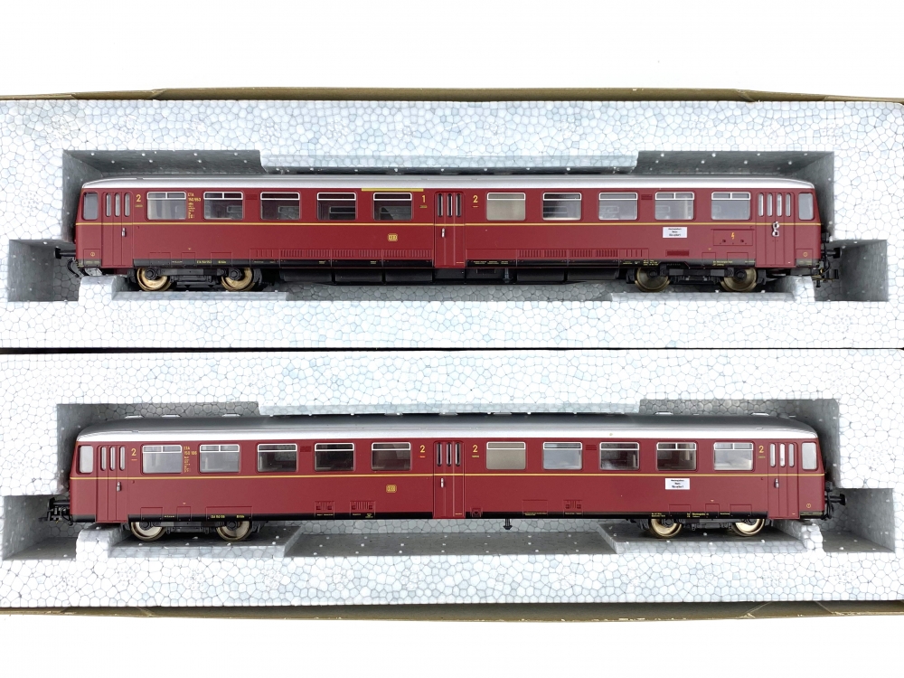 Bild 1 von H0 DC KATO 30801 - 2-tlg. Akkutriebwagen ETA 150 u. ESA 150 - DB - Ep. III
