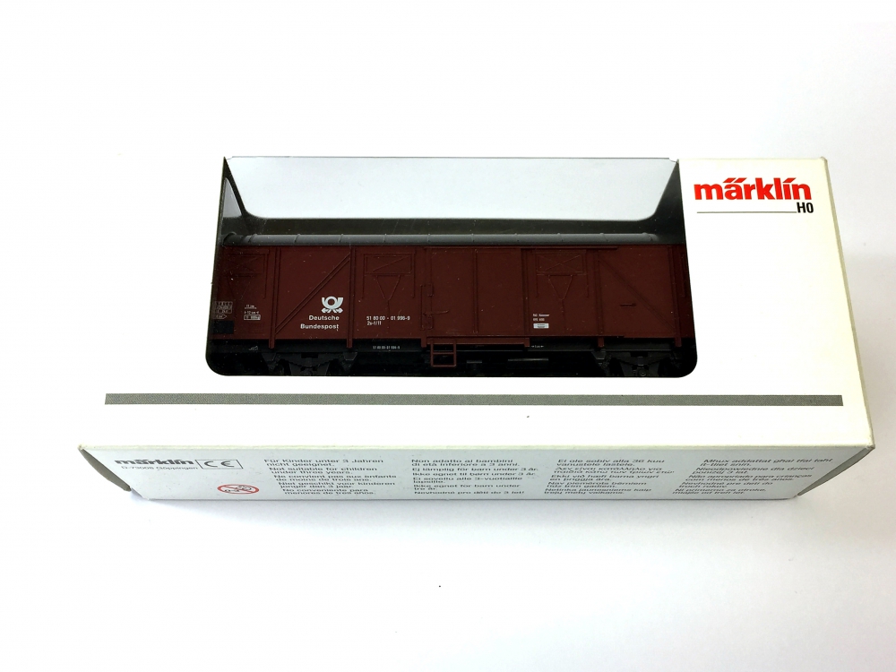 Bild 1 von H0 AC MÄRKLIN 00760-14 - gedeckter Güterwagen - DB - Ep. IV