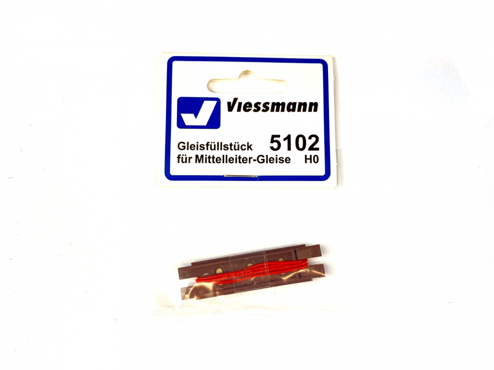 Bild 1 von H0 VIESSMANN 5102 - Gleisfüllstück für Mittelleitergleise - zu Art. 5100 Bahnschranke