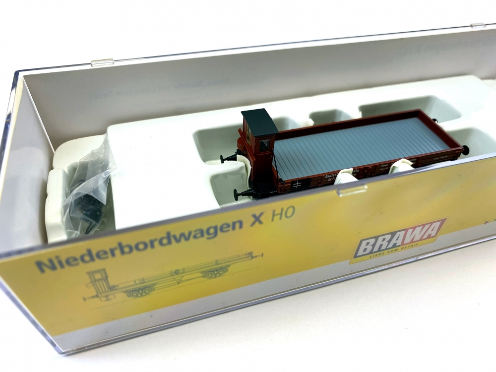 Bild 1 von H0 DC BRAWA 48006 - Niederbordwagen - DRG - Ep. II