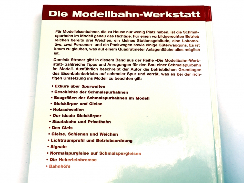 Bild 1 von Buch - Die Modellbahn-Werkstatt - SCHMALSPUR-BAHN im Modell - Dominik Stroner