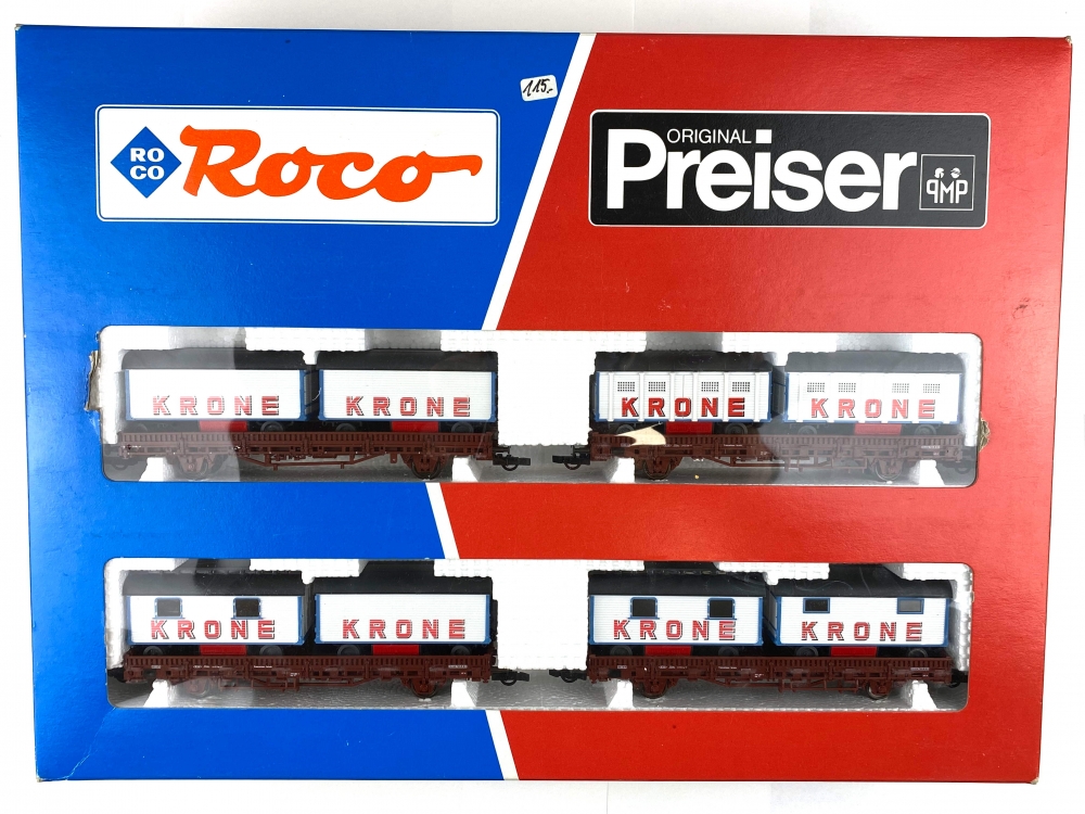 Bild 1 von H0 DC ROCO 44008 - 4-tlg. Wagenset Zirkus Krone - DB