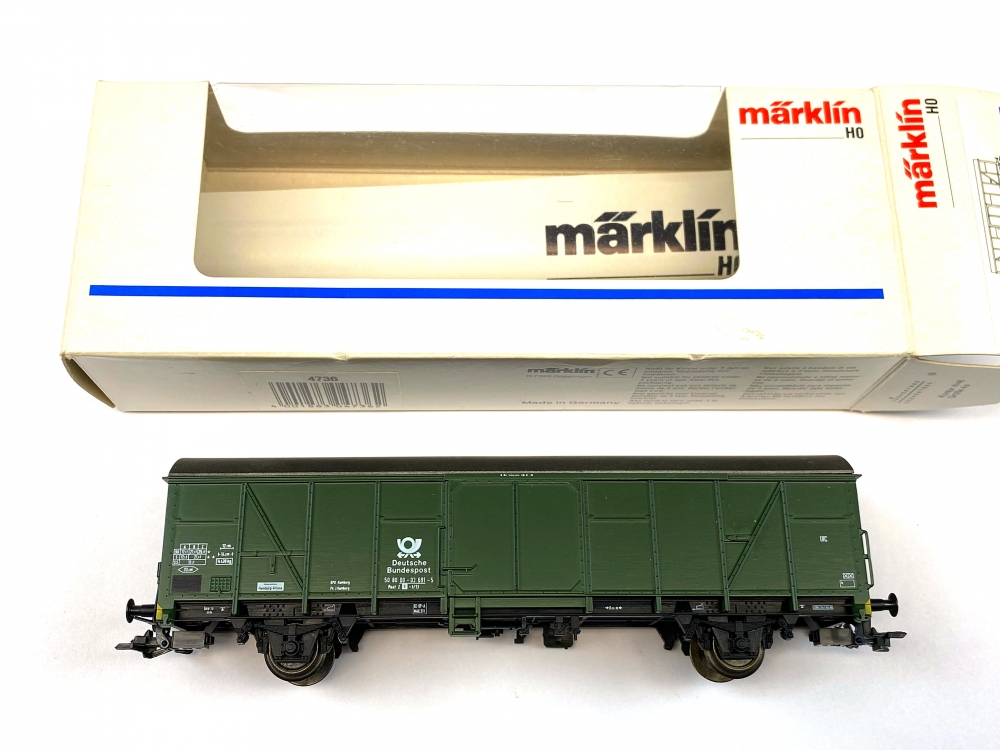 Bild 1 von H0 AC MÄRKLIN 4736 - Bahnpostwagen der DBP Bost 2 SS -t/13 - Ep. IV