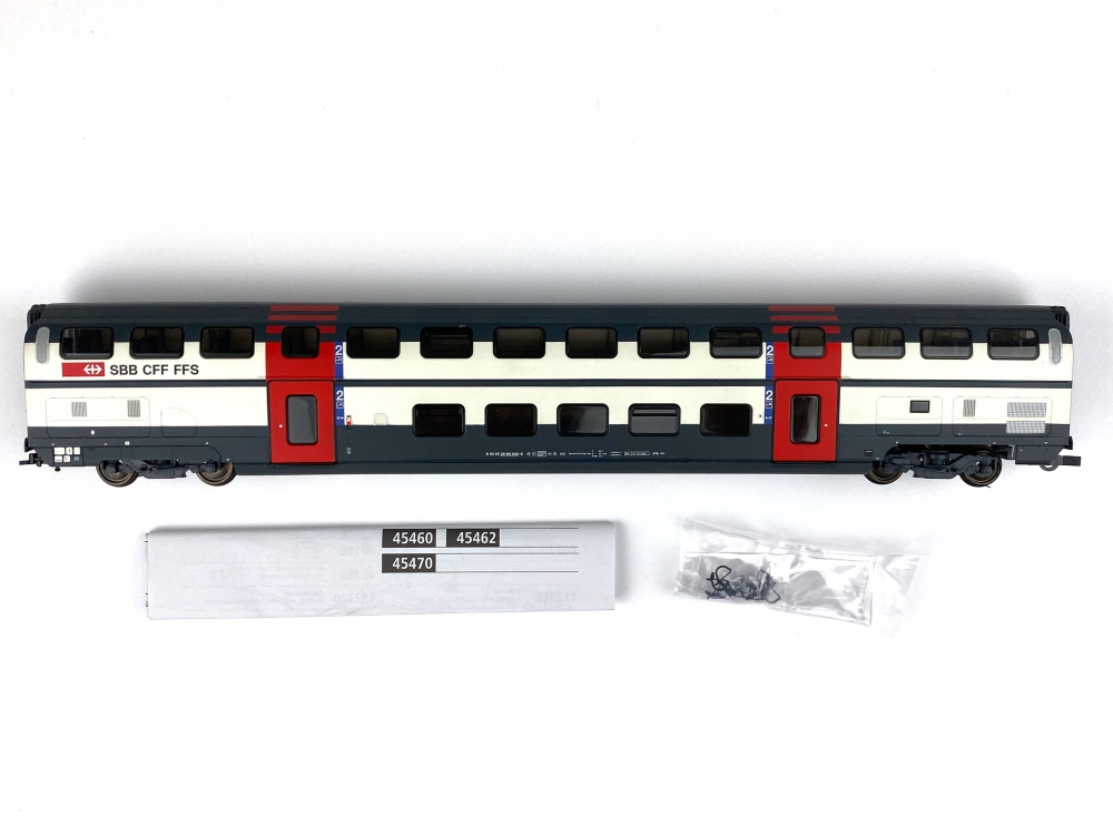 Bild 1 von H0 DC ROCO 45462 - InterCity Doppelstockwagen IC-2000 - 2. Kl. - SBB - Ep. V