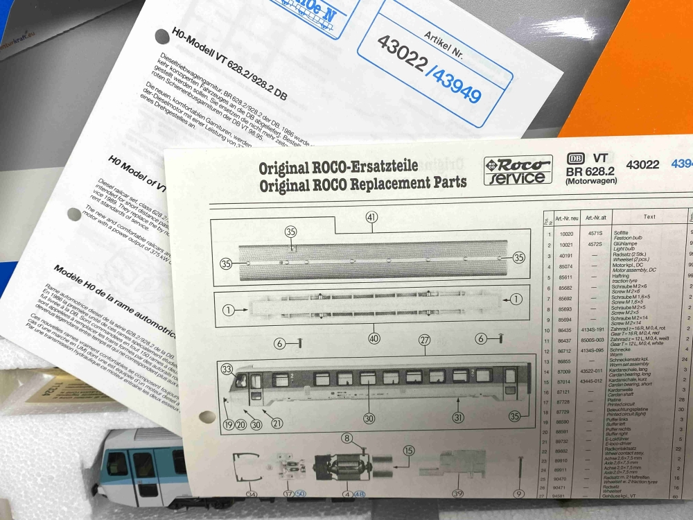 Bild 1 von H0 DC ROCO 43022 - Triebwagenzug VT 628.2 / 928.2 - DB