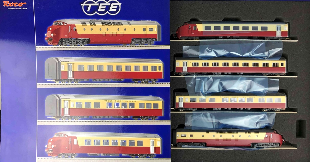 Bild 1 von H0 DC ROCO 63126 - 4-tlg. Dieseltriebzug RAm - SBB - Ep. III - DSS - TEE Arbalète