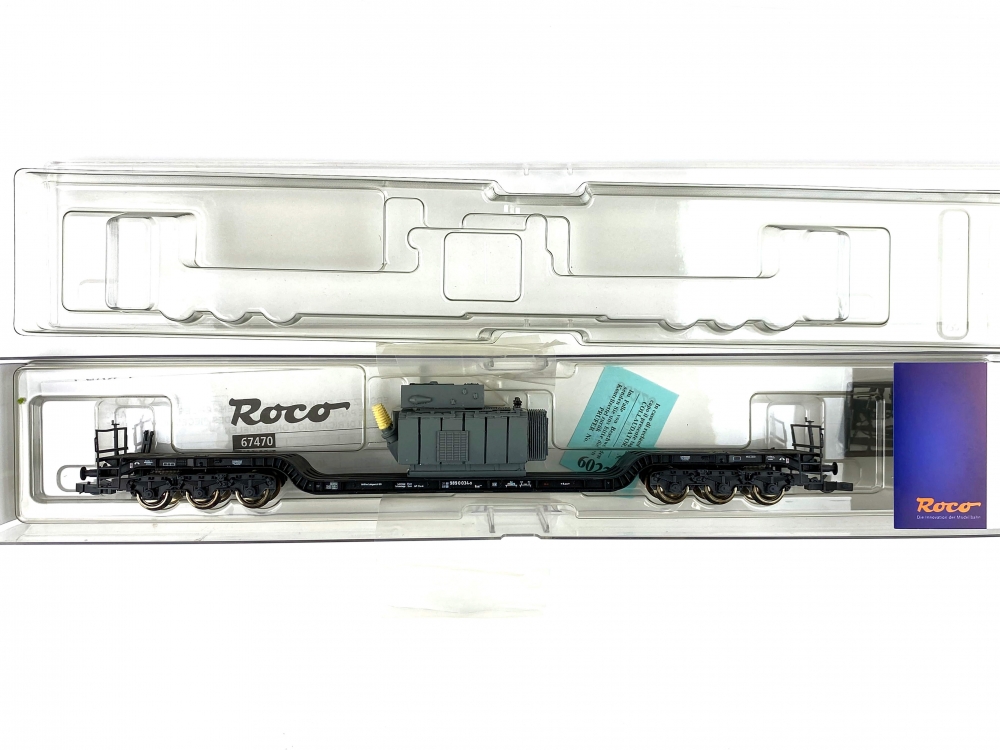 Bild 1 von H0 DC ROCO 67470 - Schwerlastwagen Tiefladewagen - DB - Ep. IV