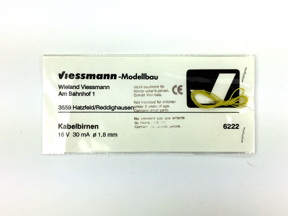 Bild 1 von VIESSMANN 6222 - Glühlampe klar 16 V 1,8 mm
