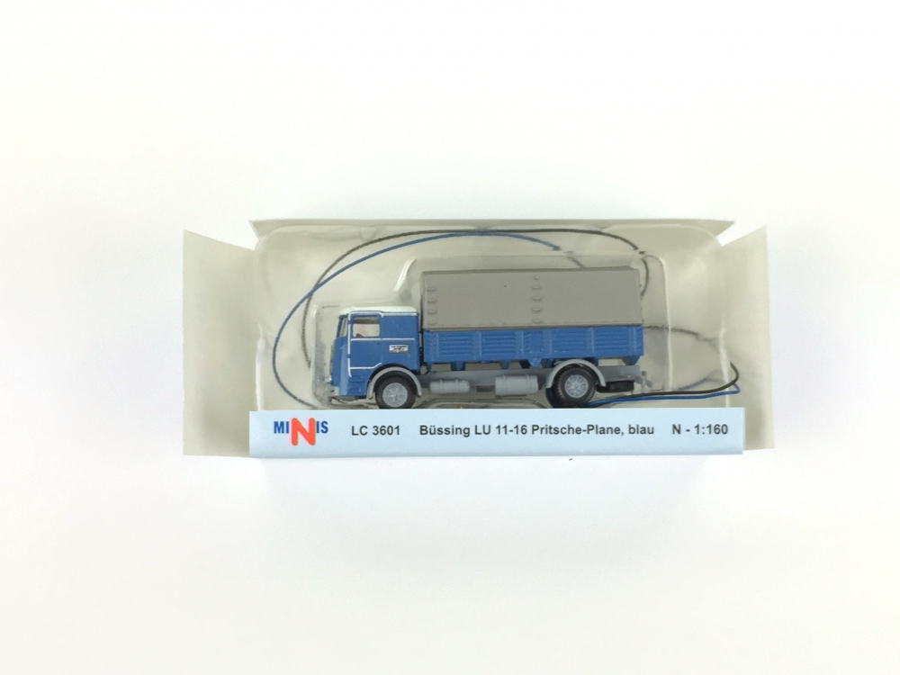 Bild 1 von N LEMKE Minis LC 3601 - Büssing LU 11-16 Pritsche-Plane, blau