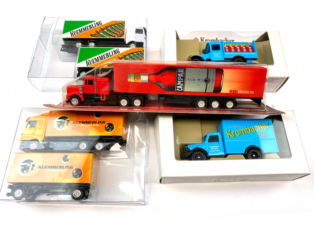 Bild 1 von H0 - Getränke Lkw - u.a. Corgi - Kümmerling - Krombacher - Campari