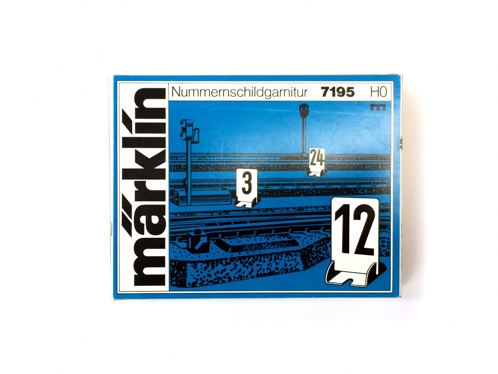Bild 1 von H0 MÄRKLIN 7195 - Nummernschildgarnitur - 1 bis 24 - MHI
