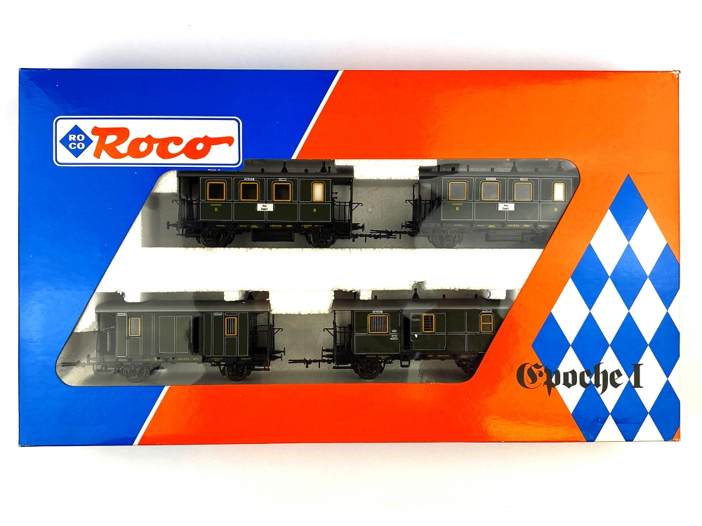 Bild 1 von H0 DC ROCO 44014 - 4-tlg. Lokalbahnwagen Set - K.Bay.Sts.B. - Ep. 1