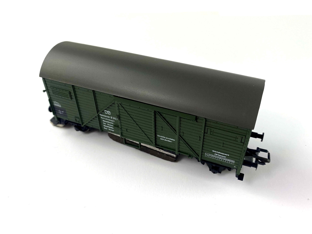 Bild 1 von H0 DC SACHSENMODELLE 76190 - gedeckter Güterwagen - Schienenreinigung - DB
