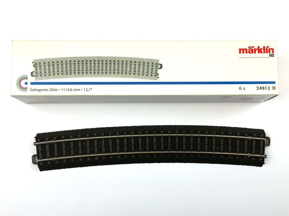 Bild 1 von H0 MÄRKLIN 24912 - C-Gleis Bogen Gegenbogen Radius 1114,6 mm, 12,1°